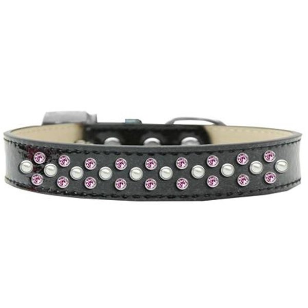 Unconditional Love Sprinkles Ice Cream Pearl & Light Pink Crystals Dog CollarBlack Size 12 UN906171
